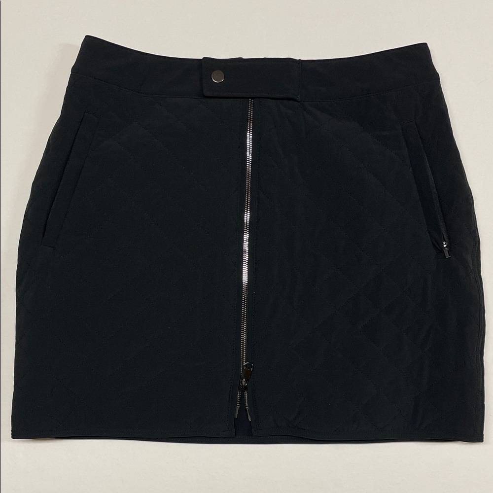 Athleta Black Quilted Mini Skirt